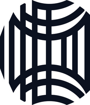 Architectural Geometric Grid Emblem
