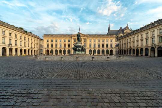 Place Saint-Epvre Square and Statue of Rene II in Nancy France