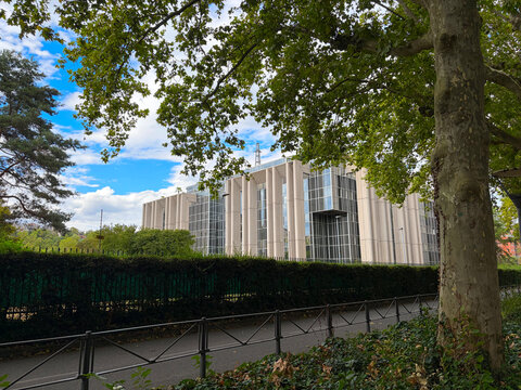 ICPO-Interpol headquarters building at French city of Lyon on a summer day. Photo taken August 30th, 2026, &lrm;⁨Lyon⁩, ⁨Auvergne-Rh&ocirc;ne-Alpes⁩, ⁨France.