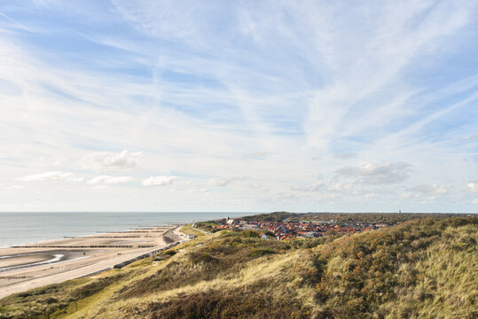 Panorama of Zoutelande in Zeeland, Netherlands