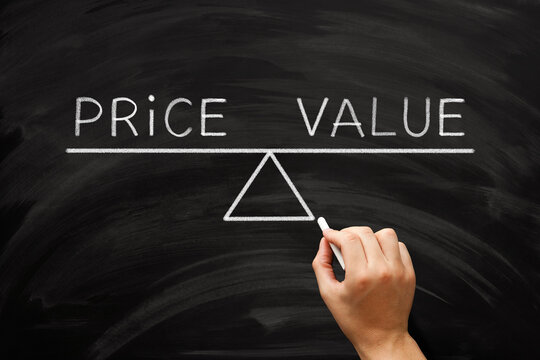Price Value Balance Seesaw Business Concept