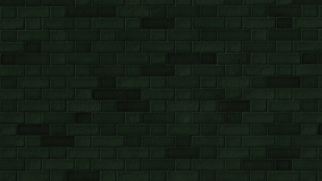 A seamless, dark, textured, grimy, old brick wall pattern ideal for backgrounds, graphic design, or urban textures