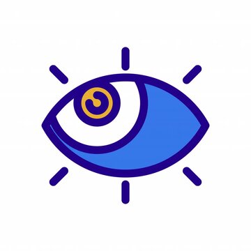 Eye animation icon for social media, presentations, videos, websites. Alpha Channel