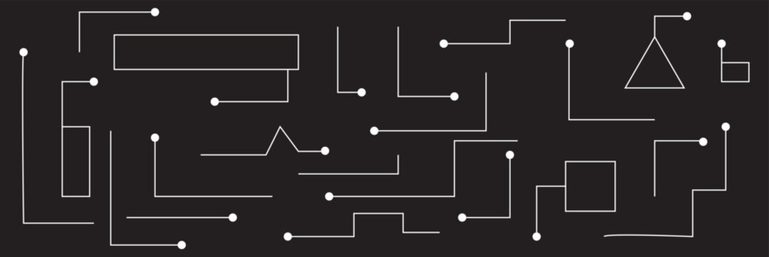 Callouts titles set. Digital callouts . Line callout label set. isolated on black background. Vector illustration.&nbsp;EPS&nbsp;10 