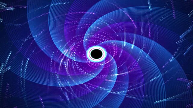 Hypnotic purple spiral vortex motion loop