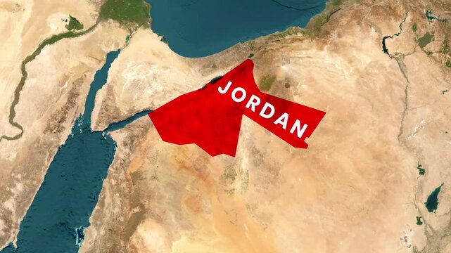Jordan Map Animation &ndash; Animated Country Map with Location Highlight