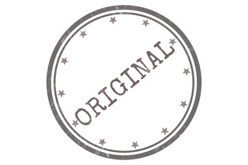 Fototapeta premium Round rubber stamp with the word original written in the center for product authentication and quality control