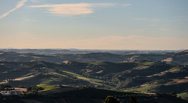 Marche. Spectacular landscape of the Marche hills.