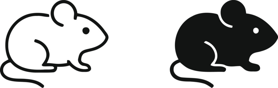 Cute little mouse rodent animal vector illustration.