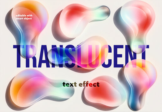 Translucent Gelly Text Effect