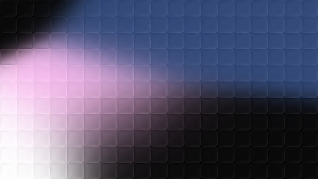 Abstract glassmorphism cubic glass background with soft pink and blue gradient colors 3d tech background