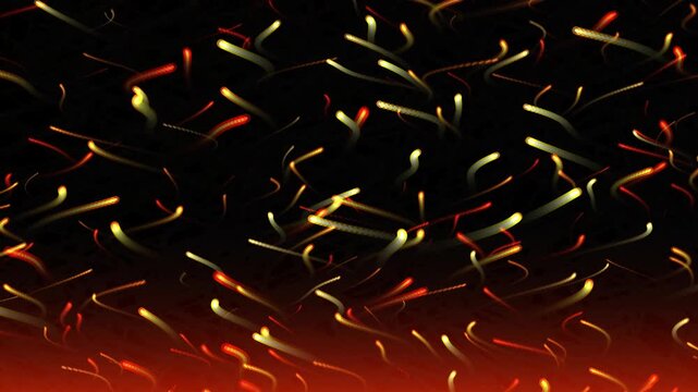 Red abstract glowing particles motion background