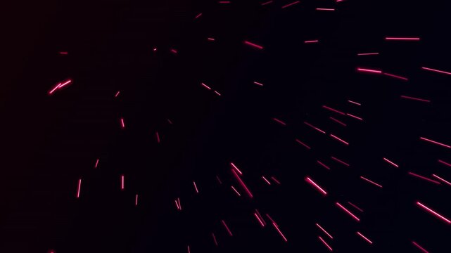 Red laser beams sweeping dark background, dynamic light trails