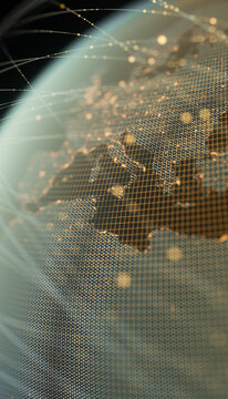 Global Digital Network over Planet Earth from Space