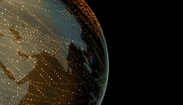 Global Digital Network over Planet Earth from Space