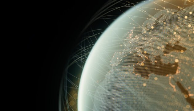 Global Digital Network over Planet Earth from Space