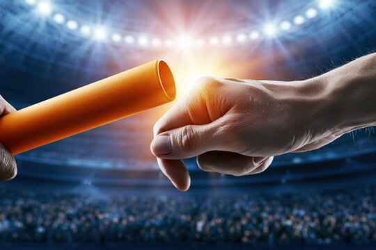 Handoff Orange Relay Baton