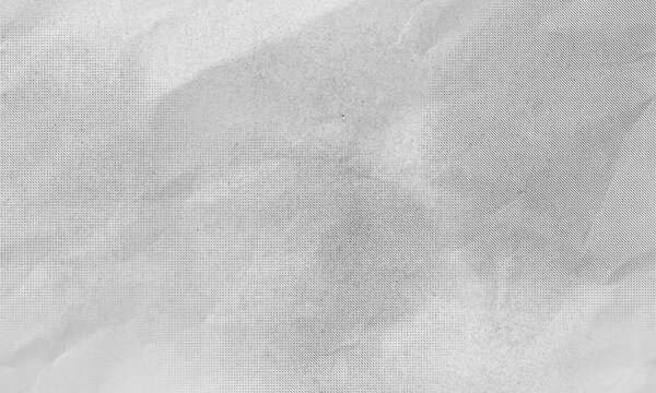 Vintage White crumpled paper texture halftone dot pattern distressed newsprint paper background overlay for comic poster mockup graphic design backdrop