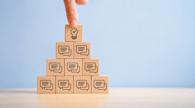 Get feedback for improvement. Listen to team and customer feedback to improve work efficiency. Team communication skill, engagement, idea sharing, open mind, customer feedback and consulting. 