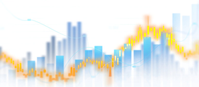 transparent financial market background with glowing blue candlestick charts, rising stock market trends, investment data and digital trading graphs.	
