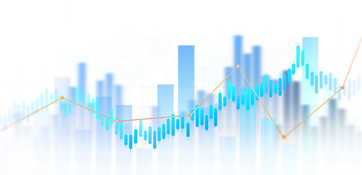 Growth business strategy..Transparent stock market chart investment trading graph growth.Trade business analytics graph and financial chart.	
