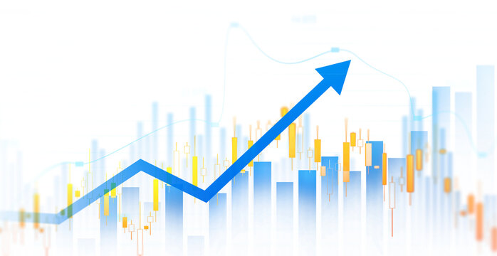 Transparent or png stock market investment trading graph growth.Trade business analytics graph and financial chart.	
