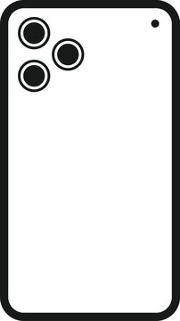 outline back handphone camera icon