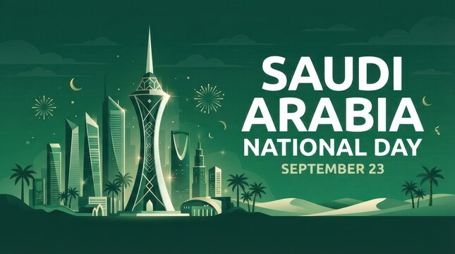 Saudi Arabia National Day illustration September 23