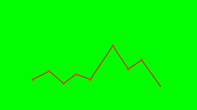 Line graph. Linear chart growth, business diagram graphs and colorful histogram graph isolated vector set
