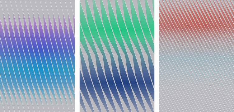 Abstract diagonal lines with gradient color transitions in a modern graphic pattern during daylight