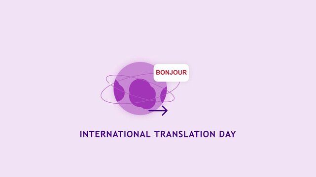 Translation Concept Showing Globe with Changing Multilingual Greetings