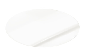 Plakat PNG Glossy white oval shape sticker on transparent background