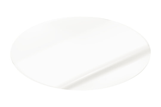 PNG Glossy white oval shape sticker on transparent background