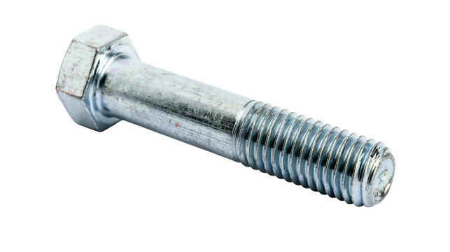 Hexagonal head steel machine bolt with threaded shank