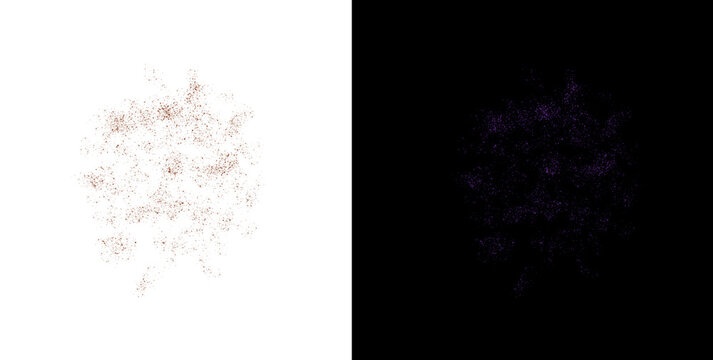 Purple magic spell particle burst with ethereal violet stardust elements suitable for fantasy gaming and mystical arts.
