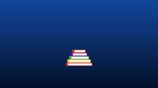 Literacy Day Graphic with Colorful Books and a Yellow Star Icon