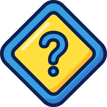 Question mark help support diamond graphic element png isolated icon