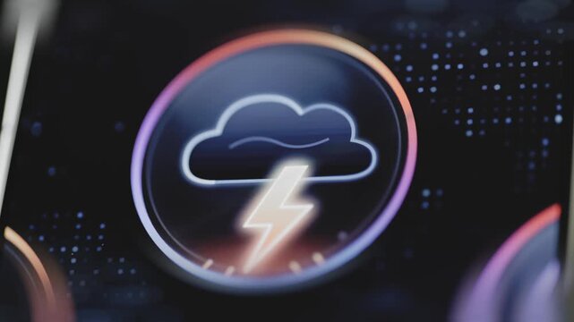 Storm cloud and lightning badge marks operational outage