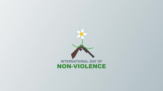 Non Violence Concept with Flower Growing from a Stylized Shotgun