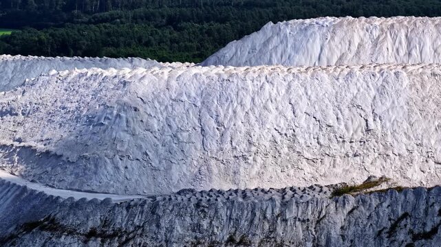 Phosphogypsum stacks at the Lifosa phosphate fertilizer plant in Kėdainiai, Lithuania