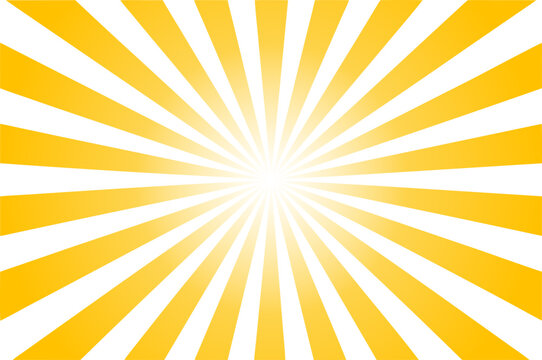 vibrant radial burst of gradient yellow lines emanates from transparent center, creating a dynamic and energetic visual effect vector 