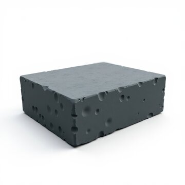 Rectangular bluestone step with textured tread, thick single cut slab isolated on white background, durable landscaping paver element