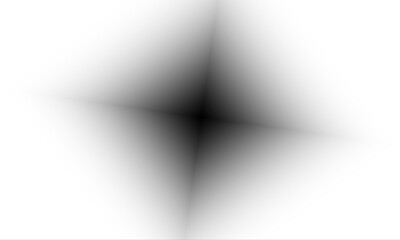 Naklejka premium Abstract dark star shape with soft gradient light effect isolated on transparent background