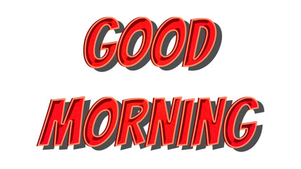 Good morning png comic retro typography © Rawpixel.com