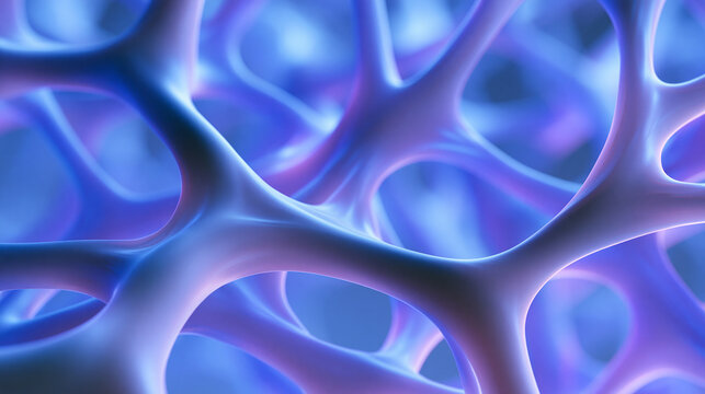 Abstract Cellular Network Structure in Blue Light