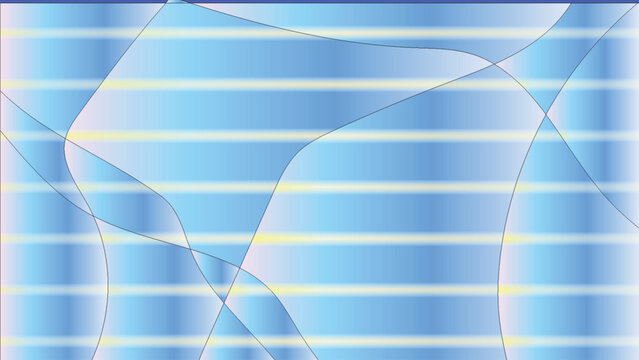 Abstract blue geometric background with glowing horizontal lines, futuristic light rays on gradient blue texture, modern digital wave pattern vector for technology banners and covers