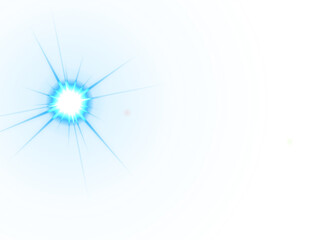 Glowing white light beam radiating concentric blue rings and circular dots against a black background, also transparent background, isolated on a, transparent background © BeCoolOk