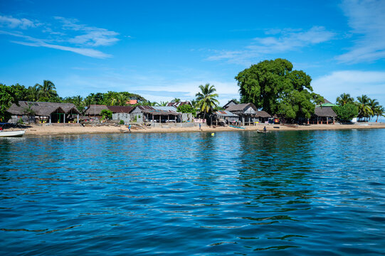 Traditional Coastal Fishing Village in Nosy Komba Island, Madagascar