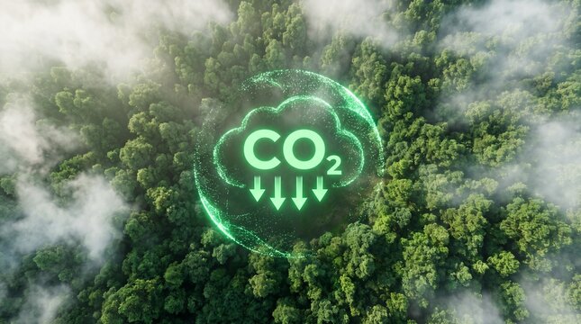 Forest reducing carbon emissions from atmosphere with forest reduces co2 sustainability conservation environment pollution reduction ecology