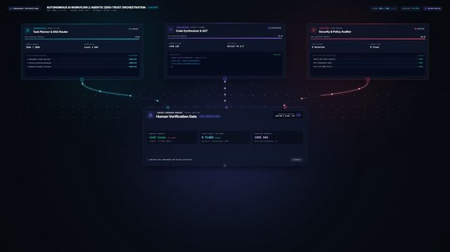 Agentic AI Multi-Agent Workflow & Human Gatekeeper UI